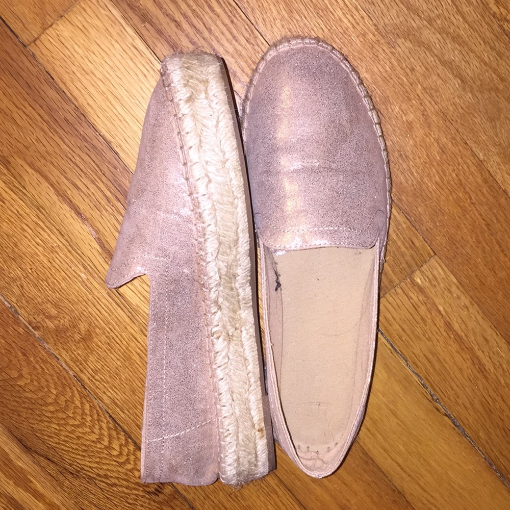Gap Rose Gold Platform Espadrille size 6